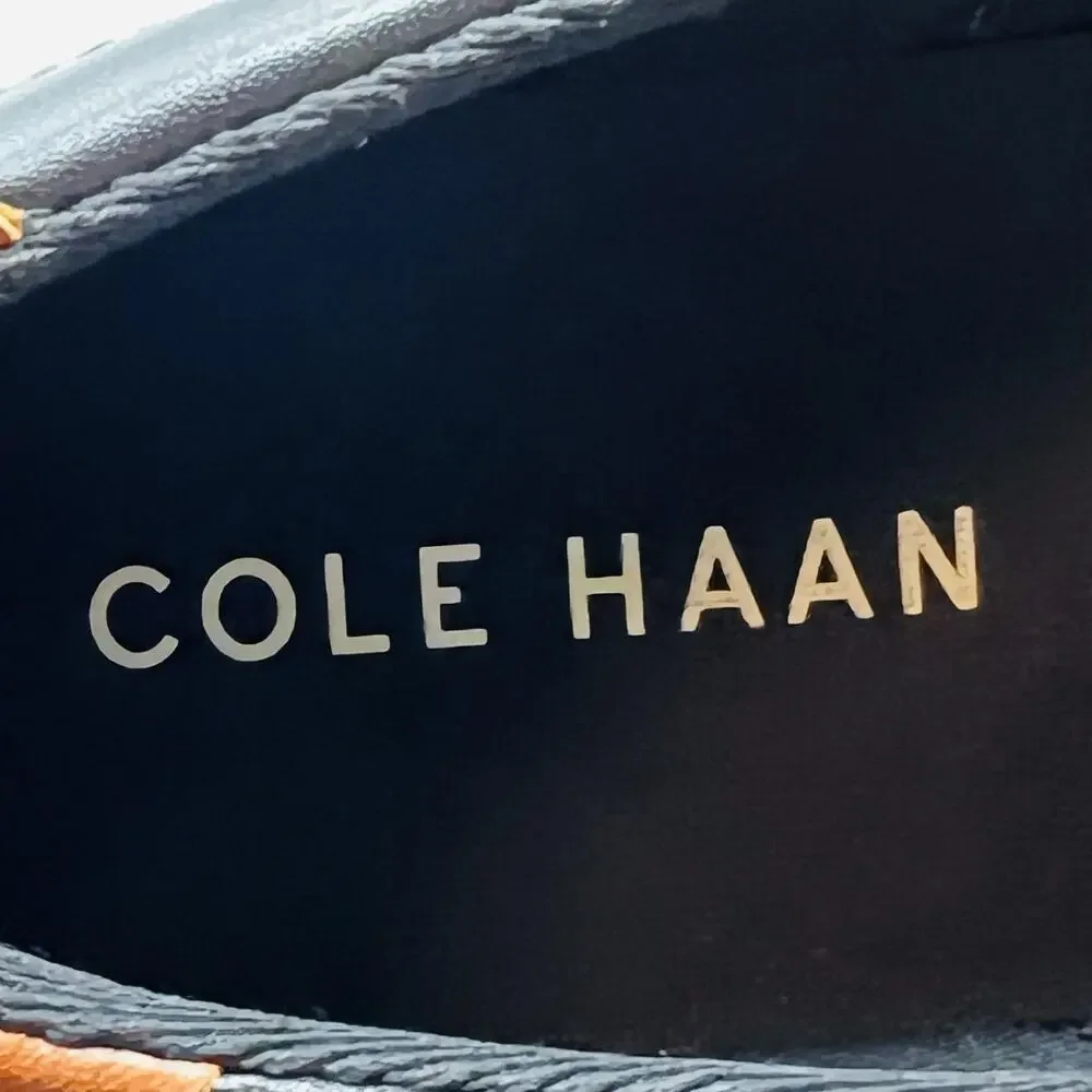 Cole Haan Shoes Mens 9.5 Black Leather Slip On Casual Sneakers Comfort Walking